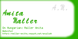 anita maller business card